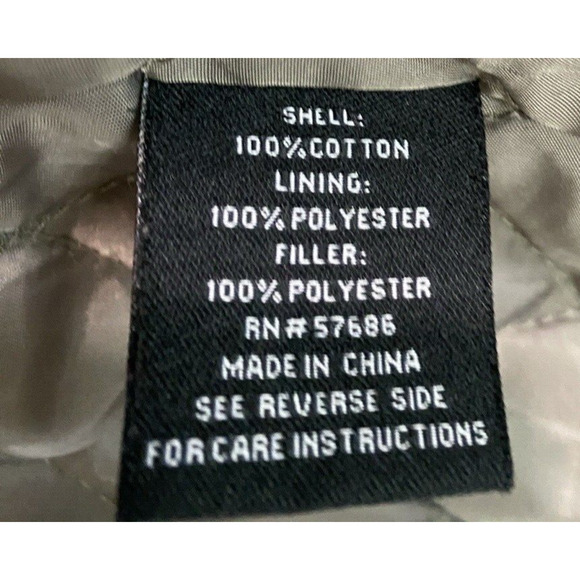 Mary Jane Designed in NY Lined zipper front long parka Jacket Army Green women M - Picture 5 of 6